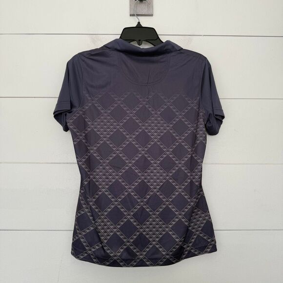 Kate Lord Performance Women’s Medium Blue Patterned Athletic Top - Picture 4 of 5